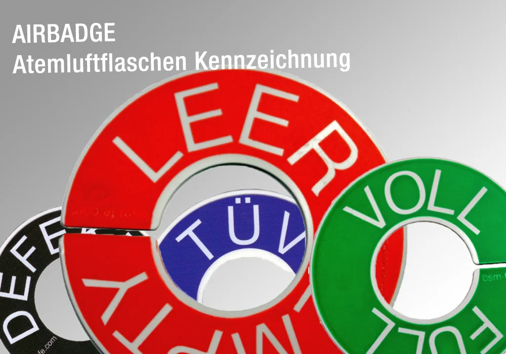 Kennzeichnung für Atemluftflaschen Feuerwehr