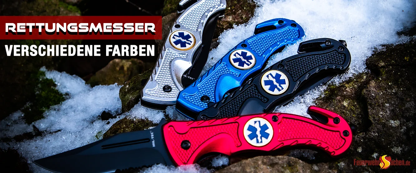 Feuerwehr Rettungsmesser 4 Farben
