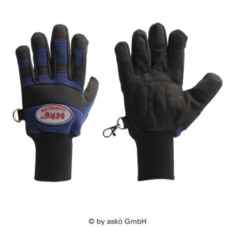 askö Jugendfeuerwehr Handschuh (blau-schwarz) mit Strickbund Gr. 5