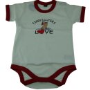 Weiß-roter Baby Body "FIREFIGHTERS LOVE"