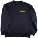 Dunkelblaues Sweatshirt, Pullover beidseitig FEUERWEHR  neongelb Gr. M