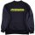Dunkelblaues Sweatshirt, Pullover beidseitig FEUERWEHR  neongelb Gr. M