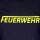Dunkelblaues Sweatshirt, Pullover beidseitig FEUERWEHR  neongelb Gr. M