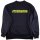 Dunkelblaues Sweatshirt, Pullover beidseitig FEUERWEHR  neongelb Gr. L