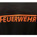 Dunkelblaues FEUERWEHR Sweatshirt, beidseitiger NEONROTER...