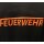 Dunkelblaues FEUERWEHR Sweatshirt, beidseitiger NEONROTER Aufdruck