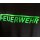 Dunkelblaues FEUERWEHR Sweatshirt, beidseitiger NEONGRÜNER Aufdruck