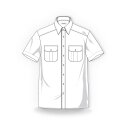 Hellblaues Premium-Uniformhemd, Kurzarm