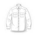 Hellblaues Premium-Uniformhemd, Langarm Gr. 49/50