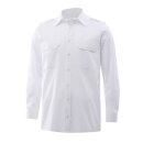 Weißes Premium-Uniformhemd m. Tunnel u. abnehmbaren Schulterklappen, extra lange Ärmel