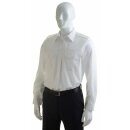 Weißes Premium-Uniformhemd m. Tunnel u. abnehmbaren Schulterklappen, extra lange Ärmel