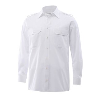Weißes Premium-Uniformhemd, Tunnel & abnehmbare Schulterklappen, extra lange Ärmel Gr. 47/48 (ÜGZ)