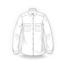 Hellblaue Premium-Uniformbluse, Langarm Gr. 38