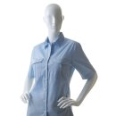 Hellblaue Premium-Uniformbluse, Langarm 46