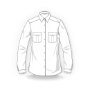 Hellblaue Premium-Uniformbluse, Langarm Gr. 46