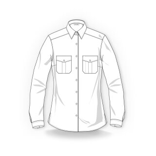 Premium-Uniformbluse, weiß, Kurzarm