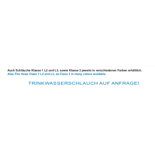 TKW Vollsynthetik-Schlauch Signal rot/gelb DIN 14811 Klasse 1 L1 C-42 25m Storz C-LM Signal rot