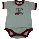 Weiß-roter Baby Body "FIREFIGHTERS LOVE"...