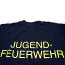 Dunkelblaues Jugendfeuerwehr T-Shirt (neongelber Aufdruck) XL