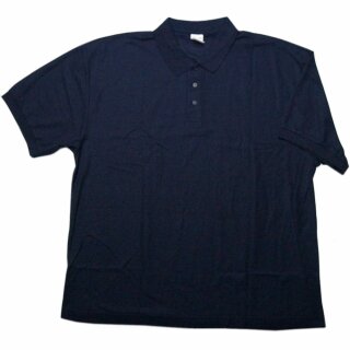 Polo-Shirt, dunkelblau, Rückenaufdruck Feuerwehr, neongelb, Größe XXL