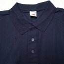 Polo-Shirt, dunkelblau, Rückenaufdruck "Feuerwehr", neongelb, Größe XXL
