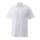 Weißes Premium-Uniformhemd m. Tunnel u. abnehmbaren Schulterklappen, Kurzarm, Slim Fit
