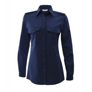Dunkelblaue Langarm Uniformbluse Gr. 32
