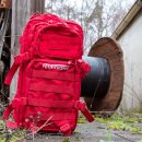 Roter Einsatz-Rucksack (L) mit individueller Beschriftung