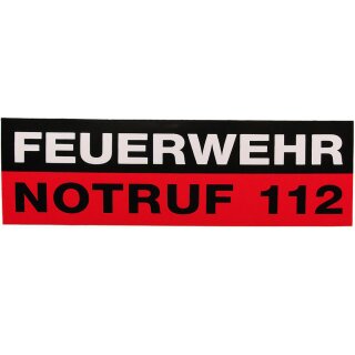 Aufkleber FEUERWEHR NOTRUF 112
