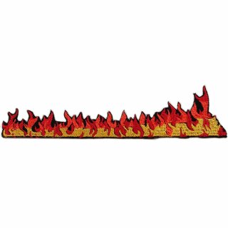 Aufnäher "Flammenwand", vierfarbig, 4,5 x 15,5 cm