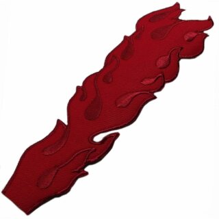 Aufnäher "Flamme", rot/rot, 26 x 6,5 cm