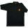 Polo-Shirt, schwarz, rot-goldener Brustaufstick "Flamme", Größe M