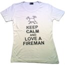 Damen T-Shirt "Keep Calm and love a fireman" 8 Farben