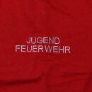 Rotes Jugendfeuerwehr T-Shirt (weißer Brustaufstick) Gr. M