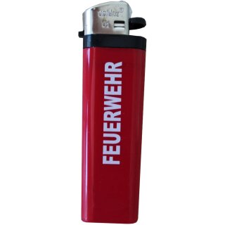 Feuerzeug rot "FEUERWEHR"