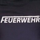 Dunkelblaues FEUERWEHR Sweatshirt, beidseitiger weißer Aufdruck