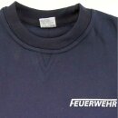 Dunkelblaues FEUERWEHR Sweatshirt, beidseitiger weißer Aufdruck