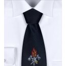 Feuerwehr Krawatte dunkelblau vorgebunden Gummizug mit gestickten Emblem von MBS-FIRE®