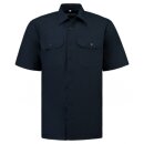 Bügelfreies Diensthemd,halbarm mit Schultertunnel marineblau