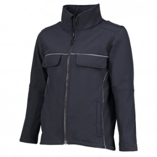 Softshelljacke Tagesdienst Feuerwehr - marineblau mit Schultertunnel Gr. XL