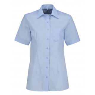 Dienstbluse halbarm "Feuerwehr Bayern und Hessen" hellblau - bügelfrei Gr. 46