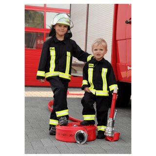 Kinder Feuerwehranzug Set inkl- Helm - Kinderfeuerwehr Größe II / 116-128