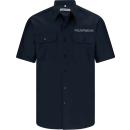 Marineblaues Kurzarm Diensthemd, Stick Feuerwehr Gr. 47/48