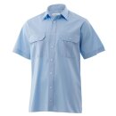 Hellblaues Slim Fit Premium-Uniformhemd Kurzarm Gr. 35/36