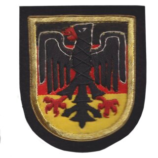 Nationalitätskennzeichen Uniformabzeichen Deutschland gold handgestickt