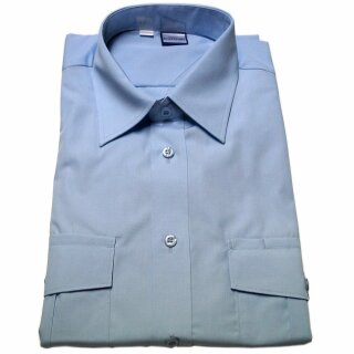Hellblaues Diensthemd, Kurzarm, ohne Schulterbesatz