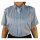 Damenbluse, 1/2 Arm, blau - mit Tunnel+Klappe