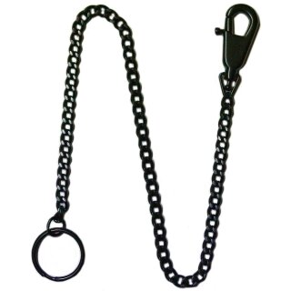 Messerkette mit Karabiner, schwarz