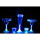 LED Sektglas mit blauen Leucht-Modis