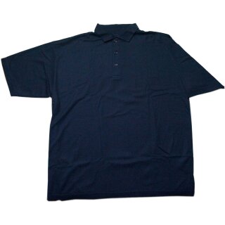 Polo-Shirt, dunkelblau, weißer Rückenaufdruck "Feuerwehr", Größe L